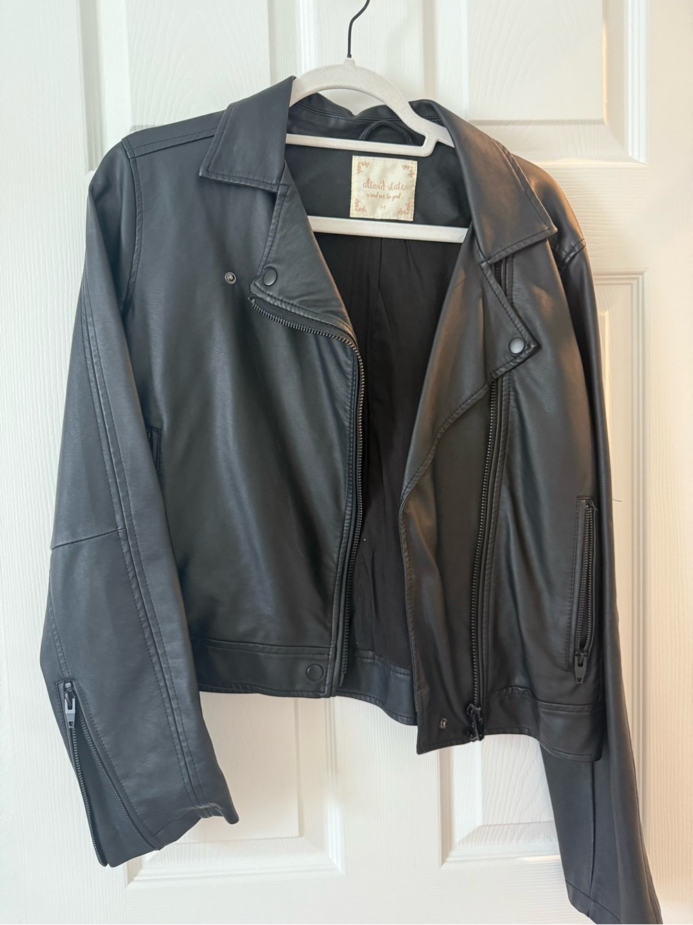 Altar'd State Black Leather Moto Jacket